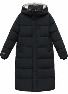 ✨美品✨ブラックロングダウンジャケット 中綿　ダウン ロングコート レディース