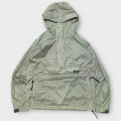 90s- aigle check nylon anorak