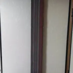 (166)半幅帯　織　縦縞　リバーシブル　焦げ茶　紺　青　深緑