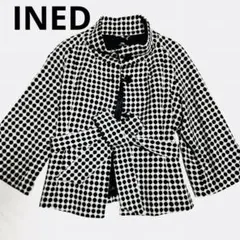 【超美品✨】イネド アウター　総柄ジャケット　コート　日本製 大きいサイズ