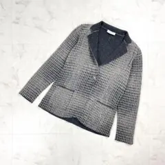 美品 TONET カシミヤ混ニットジャケット ブラウン系 サイズ42*JD847のサムネイル