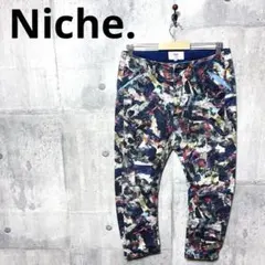 Niche. ニッチ メンズ 総柄サルエルパンツ ジョッパーズパンツ L