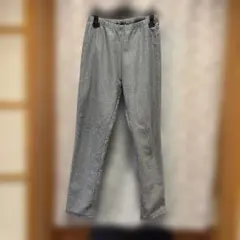ヘリンボーン柄 グレー カジュアルパンツL