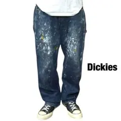 雰囲気⭕️Dickies ペインターパンツ ワーク ペンキ飛び 00's Dickies × SHERWIN WILLIAMS ホワイト ペインターパンツ