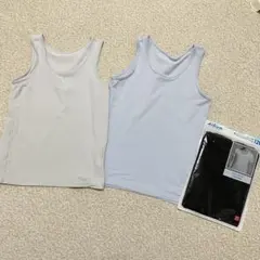 新品 ユニクロ 肌着 3点セット エアリズムコットンブレンドUネック