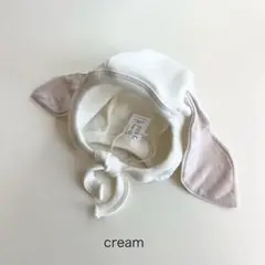 peekaboo ウサギ耳帽子 クリーム色