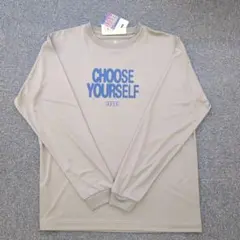 AKTR 長袖シャツ L グレー 'CHOOSE YOURSELF'