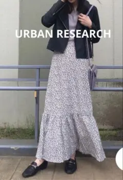 アーバンリサーチ 花柄ストレッチスカート　ロングスカート　フリーサイズ