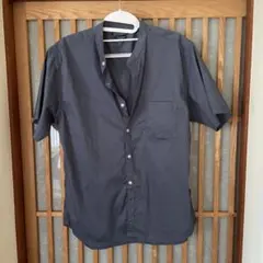 BACK NUMBER バンドカラー半袖シャツ Lサイズ グレーのサムネイル