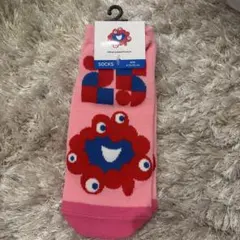 キャラクター柄ソックス22-25cmピンク ミャクミャク関西万博ENFP2025