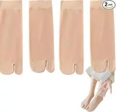 2本指ソックス レディース くるぶし丈 2足セット 足袋タイプ ストッキング