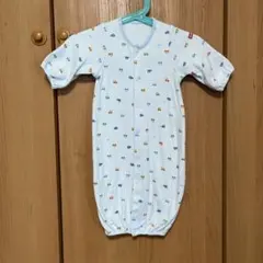 ホットビスケット ベビー用ツーウェイ・ドレスオール 水色 車柄