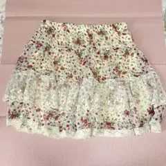 フラワープリント フレアスカート