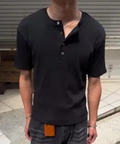 SINSS コンパクトリブヘンリーショートスリーブTシャツ Lサイズ SINSS コンパクトリブヘンリーショートスリーブTシャツ Lサイズ - メルカリ