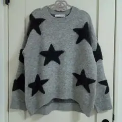 Bou Jeloud グレー 星柄 ニットセーター