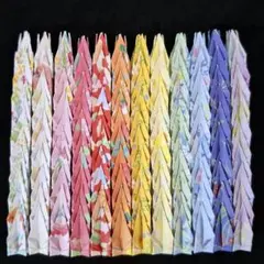 ②折り鶴、折り鶴シャワー、千羽鶴、3.75cm×3.75cm、花柄、120羽