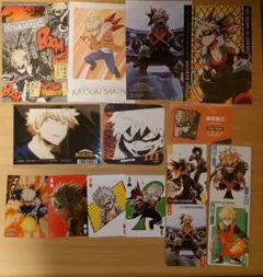 ヒロアカ　爆豪勝己　アートコースター　トランプ　名刺カード　ポストカード