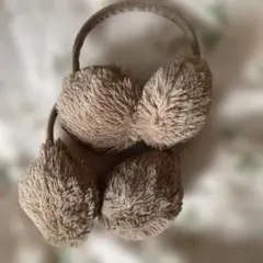 イヤーマフ　ブラウン　茶色　2個セット　訳あり　暖かい　冬　防寒　ふわふわ