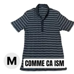 COMME CA ISM コムサイズム　メンズ　ポロシャツ　ストライプ　M