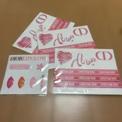 Dior リップグロウ ステッカーセット　シール　4枚　クリスチャンディオール