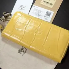 【新品未使用】イルビゾンテ 長財布 クロコエンボス イエロー系 IZ2Oのサムネイル