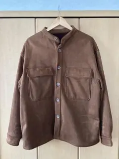 ブラウン ボタン付きジャケット Lサイズ