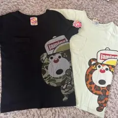 JAM ★ クマテン デザインTシャツ カモフラ レオパ 2枚セット 140