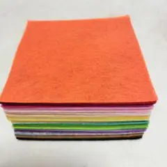 フェルト生地セット 38色 9.5×9.5 マルチカラー