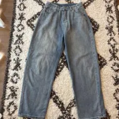 ハイウエストワイドレッグ デニムパンツ