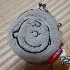 PEANUTS チャーリー・ブラウン ボア コインケース がまぐち