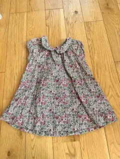 【美品】babyGap 花柄襟付きワンピース 12-18ヶ月