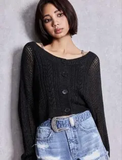 GYDA GLITTER メッシュニットカーディガンのサムネイル