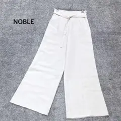 【NOBLE】ノーブル ベルト付きワイドパンツ ホワイト