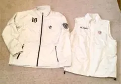 フィラ　メンズ　ジャンパー　ベスト　ゴルフ　ウインドブレーカー　　白　ダウン