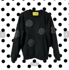 isecai "Dot Sweatshirt BLACK"