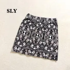 スライ SLY タイトミニスカート ブラックブラウン 1サイズ コットン100%
