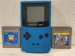 【動作確認済】ゲームボーイカラー本体(青) ソフト2本付き