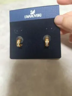 Swarovski ゴールド フープピアス クリスタル