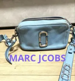 <美品>MARC JACOBS ライトブルー ショルダーバッグ　本革