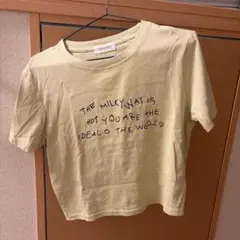 aimoha 半袖Tシャツ イエロー フロントプリント