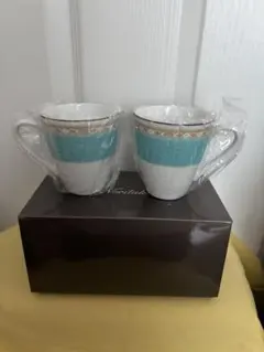 ノリタケ　ハミングブルー　マグカップ　ペア　新品