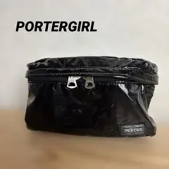 【廃盤】PORTER GIRL　ドット柄 ポーチ　BLK 絶版品のサムネイル