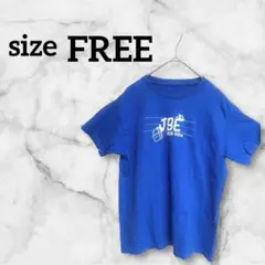 JBE 【FREE】Tシャツ 青 海外古着