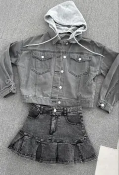美品ラブトキシック グレー デニムセットアップ