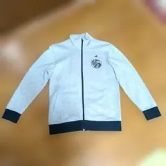 adidas グレー ネイビー ジップアップパーカー M