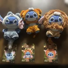 TOP TOY Disney Stitchワイルドアニマルぬいぐるみ 3種セットのサムネイル