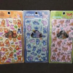 新品☆プチドロ☆ディズニー☆バンビ、スティッチ、プーさん☆プチドロップステッカー