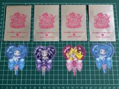 キミとアイドルプリキュア 映画特典 うちわ型クリアカード 4枚セット