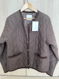 2way ダイヤキルトノーカラージャケット/インナーブルゾン