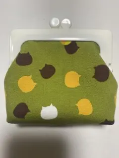 ハンドメイド　がま口ポーチ　小物入れ